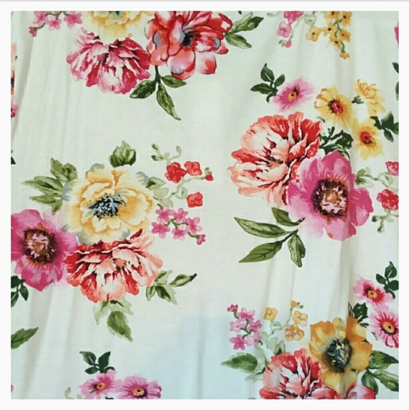 White floral top blouse plus size 1X 2X 3X SALE - Picture 4 of 5